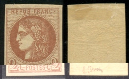 France N° 40B Neuf * - Signé A.Brun - Cote 360 Euros - TTB Qualité - 1870 Ausgabe Bordeaux