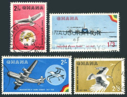 Ghana 32-35, Used. Mi 28-31. Ghana Airways 1958. Jet.Birds: Vulture,Albatross. - Voorafgestempeld