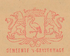 Meter Cover Netherlands 1980 Bird - Stork - Fish - Eel - Municipal Coat Of Arms The Hague - Altri & Non Classificati