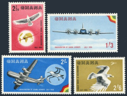 Ghana 32-35, Hinged. Mi 28-31. Ghana Airways 1958. Jet.Birds: Vulture,Albatross. - Precancels