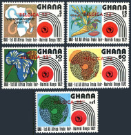 Ghana 440A-444A BELGICA-1972, Hinged. Michel 463-467. All-Africa Trade Fair. - Prematasellado