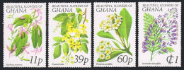 Ghana 674-677, Hinged. Mi 779-782. Flowers 1978. Bauhinia, Fistula, Frangipani, - Voorafgestempeld