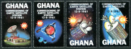 Ghana 755-758A ,MNH. Michel 884-887. Earth Satellite Station, 1981. - Préoblitérés