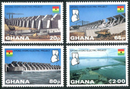 Ghana 799-802, MNH. Michel 936-939. Krong Hydroelectric Dam Opening, 1982. - Préoblitérés