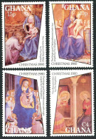Ghana 736-739, Hinged. Michel 856-859. Christmas 1980. Paintings By Fra Angelico - Precancels