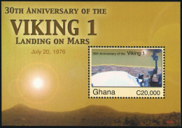 Ghana 2573 Sheet,MNH. Space Achievements, 2007. Viking 1. - Voorafgestempeld