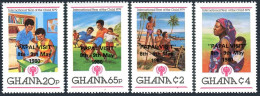 Ghana 719-722,723 Sheet, MNH. Mi 834-837, Bl.84. IYC-1979. PAPAL VISIT MAY 1980. - Preobliterati