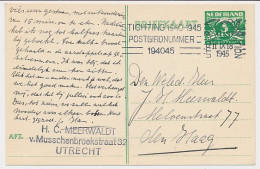 Briefkaart G. 277 E Utrecht - Den Haag 1945 - Entiers Postaux