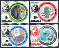 Ghana 495-498, MNH. Michel 512-515. INTERPOL, 50th Ann. 1973. - Voorafgestempeld
