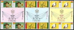 Ghana 308-310 Blocks/4-label,MNH. Mi 319-321. Boy Scouts,1967.Lord Baden-Powell. - Préoblitérés