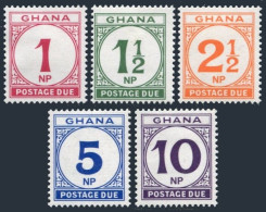 Ghana J16-J20,hinged.Michel P19-P23. Due Stamps 1970.Numerals. - Precancels