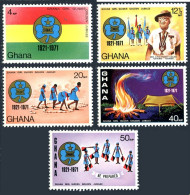 Ghana 421-425,425a,hinged.Mi 434-438,Bl.42. Girl Guides,50,1971.Elsie Ofuatey. - Precancels