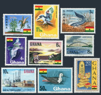 Ghana 286-300, MNH. Mi 297-305. Kingfisher, Golden Mace, Fish, Chameleon. 1967. - Prematasellado