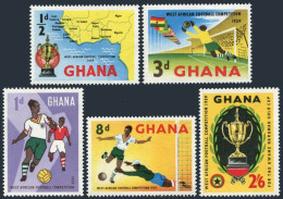 Ghana 61-65,hinged. Michel 63-67. West African Football Soccer Competition 1959. - Preobliterati