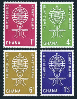 Ghana 128-131,131a,hinged. Mi 134-137,Bl.7. WHO Drive To Eradicate Malaria, 1962 - Prematasellado