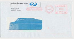 Illustrated Meter Cover Netherlands 1992 - Hasler 4151 NS - Dutch Railways - The Train A Different View Of The World - Treinen