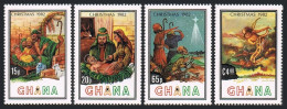 Ghana 817-820,821, MNH. Mi 959-962,Bl.98. Christmas 1982, Nativity. Holy Family, - Preobliterati