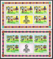 Ghana 525a-528a Sheets,MNH.Michel 564C-567C Klb. World Soccer Cup Munich-1974. - Preobliterati