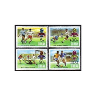 Ghana 535-538,539 Sheet,MNH.Michel 581-584,Bl.58. Soccer Cup Munich-1974.Winner. - Preobliterati