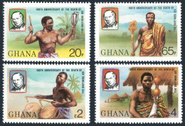 Ghana 704-707,708 Sheet, MNH. Mi 813-816,Bl.82. Sir Rowland Hill, 1979. Drummer, - Precancels