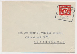 Envelop G. 29 A Treinblokstempel Leeuwarden Zwolle I 1942 - Entiers Postaux