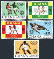 Ghana 454-458,459, MNH. Mi 472-476, Bl.46. Olympics Munich-1972: Soccer, Boxing, - Preobliterati