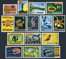 Ghana 48-60,C1-C2,lightly Hinged. 1959. Cocoa,Diamond,Bishop,Lily,Orchid,Cranes, - Voorafgestempeld