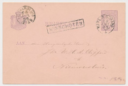 Trein Haltestempel Winschoten 1886 - Storia Postale