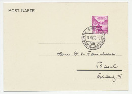 Card / Postmark Switzerland 1938 International Physiologist Congress - Sonstige & Ohne Zuordnung