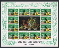 Ghana 323-326,326a Sheets,MNH.Michel 334-337,Bl.30. Cocoa Production,1968.Beans. - Voorafgestempeld