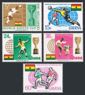 Ghana  259-263,263a, MNH. Michel 269-273, Bl.22. World Soccer Cup England-1966. - Voorafgestempeld