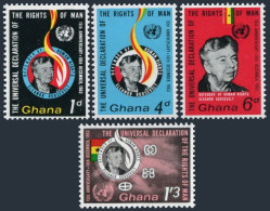 Ghana 160-163, MNH. Michel 166-169. Declaration Of Human Rights, 1963. - Voorafgestempeld