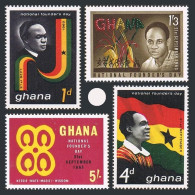 Ghana 147-150, MNH. Mi 153-156. National Founders Day, 1963. Kwame Nkrumah. Flag - Prematasellado