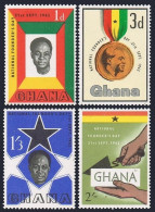Ghana 124-127, MNH. Mi 130-133. National Founders Day,1962. Kwame Nkrumah, Medal - Prematasellado