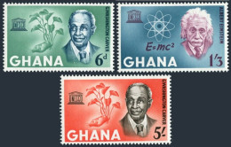 Ghana 189-191, 191a, MNH. Mi 195-197, Bl.13. Carwer, Washington, Einstein. 1964. - VorausGebrauchte