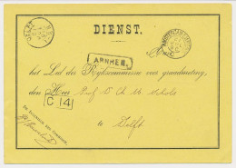 Trein Haltestempel Arnhem 1890 - Cartas & Documentos