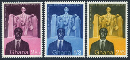 Ghana 39-41, 41a Sheet, MNH. Mi 39-40,Bl.1 Abraham Lincoln. Kwame Nkrumah. 1959. - Preobliterati