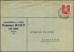 Cover To Grenchen - "Assortiments à Ancre, Fabrique Huot Les Bois" - Lettres & Documents