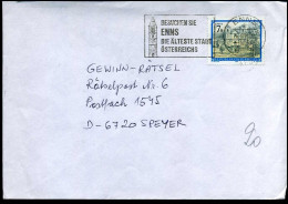 Cover To Speyer, Germany - Storia Postale