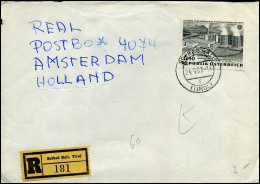 Registered Cover To Amsterdam, Netherlands - Cartas & Documentos