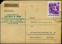 Cover To Amsterdam, Netherlands - "Ausstellungsleitung Der 'Leoba II 1962'" - Brieven En Documenten