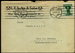 Cover To Wien - "L.F. Sulke & Sohn, Kohlengrosshandlung, Wien" - Brieven En Documenten