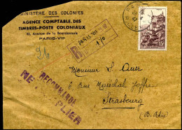 Registered Cover To Strasbourg - "Ministère Des Colonies, Agence Comptable Des Timbres-poste Coloniaux - Briefe U. Dokumente