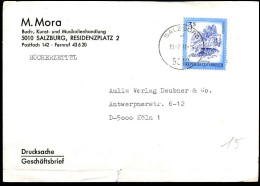 Cover To Köln, Germany - "M. Mora - Buch-, Kunst- Und Musikalienhandlung" - Briefe U. Dokumente