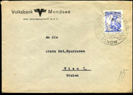 Cover To Wien - "Volksbank Mondsee" - Brieven En Documenten