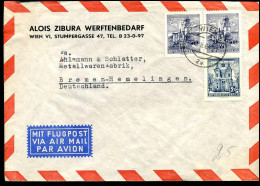 Cover To Bremen, Germany - "Alois Zibura Werftenbedarf" - Storia Postale