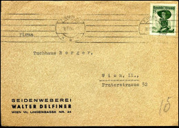 Cover To Wien - " Seidenweberei Walter Delfiner" - Lettres & Documents