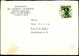 Cover To Wien - "Rechtsanwalt Dr. Ernst Jahoda, Verteidiger In Strafsachen" - Storia Postale