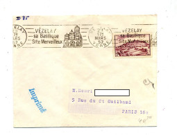 Lettre Flamme Vezelay Basilique  Concordant - Mechanical Postmarks (Advertisement)