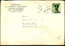 Cover To Wien - "Rechtsanwalt Dr. Ernst Jahoda, Verteidiger In Strafsachen" - Lettres & Documents